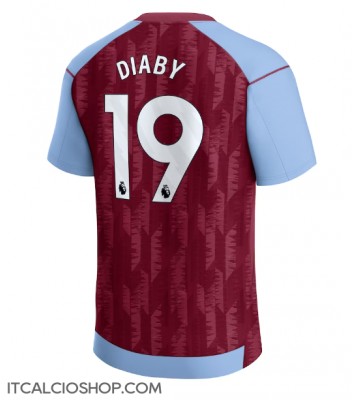 Aston Villa Moussa Diaby #19 Prima Maglia 2023-24 Manica Corta